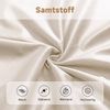 MODFU Esszimmerstuhl In beige mit schwarzem Metallgestell und verdickten Kissen (Vielseitig und bequem für den täglichen Gebrauch, 6 St), 6er-Set Esszimmerstühle mit gepolstertem Samtbezug Bild 3