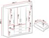 Mirjan24 'Bado 4D' Kleiderschrank mit Schubladen und Spiegel, Laminatplatte Graphit, 200 x 58 x 196 cm Bild 4