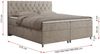 Boxspringbett Doppelbett Polsterbett Kunstlederbett mit Bettkasten - ROMA - 200x200cm - Beige Stoff - H4 Bild 5