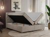 Boxspringbett Doppelbett Polsterbett Kunstlederbett mit Bettkasten - ROMA - 200x200cm - Beige Stoff - H4 Bild 2