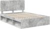 vidaXL Bettrahmen mit Kopfteil Beton 140 x 190 cm Massives Kiefernholz 3412491 Bild 4