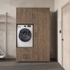 Roomart Waschmaschinenschrank 236 cm breit – Soft-Close, Stauraum • Eiche Bild 3