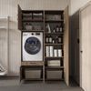 Roomart Waschmaschinenschrank 236 cm breit – Soft-Close, Stauraum • Eiche Bild 4