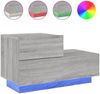 vidaXL Nachttisch mit LED-Leuchten Grau Sonoma 70x36x40,5 cm 836782 Bild 2