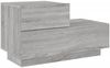 vidaXL Nachttisch mit LED-Leuchten Grau Sonoma 70x36x40,5 cm 836782 Bild 5