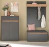 Garderobe Set 4-tlg. Center in grau matt und Eiche Wotan 195 x 200 cm Bild 2
