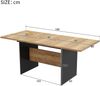 Merax Esstisch(erweiterbare Tischplatte 140-180cm, 1-St, 1 Tisch), ausziehbar Küchentisch rechteckig Schreibtisch Arbeitstisch, holzfarbe Bild 4