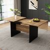 Merax Esstisch(erweiterbare Tischplatte 140-180cm, 1-St, 1 Tisch), ausziehbar Küchentisch rechteckig Schreibtisch Arbeitstisch, holzfarbe Bild 2