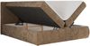 Boxspringbett AVERTA 140 x 200 cm mit Bettkasten und Topper, Doppelbett mit Bonnell-Federkernmatratze, gepolstertem Kopfteil, Stauraum, modernes Schlafzimmer Bett - Braun Schenille glatt - H4 Bild 5
