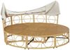 vidaXL Outdoor-Loungebett mit Dach und Kissen Poly Rattan 4108235 Bild 5