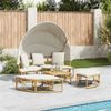 vidaXL Outdoor-Loungebett mit Dach und Kissen Poly Rattan 4108235 Bild 3