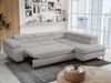 Ecksofa mit Bettfunktion, Modern Sofa, L-form, Einstellbare Kopfstützen, Bettkasten - PETER - Hellgrau Plüsch - rechts Bild 5
