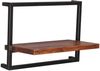 PANAMA Wandregal 3-teilig Mangoholz Natur Altmetall Schwarz Bild 2