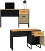 Jugendzimmer Set 4-teilig CASPER-131 mit Schreibtisch in schwarz, braun Bild 4