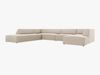 Micadoni Panorama-Ecksofa Ruby 7-Sitzer Links Samt Salvador Beige Bild 2