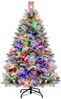 136 cm Künstlicher Weihnachtsbaum mit Schnee & 8 Lichtmodi & 472 PE PVC Zweigspitzen Bild 2
