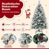 136 cm Künstlicher Weihnachtsbaum mit Schnee & 8 Lichtmodi & 472 PE PVC Zweigspitzen Bild 5
