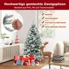 136 cm Künstlicher Weihnachtsbaum mit Schnee & 8 Lichtmodi & 472 PE PVC Zweigspitzen Bild 4