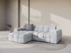 Micadoni Ecksofa Kendal 4-Sitzer Links Strukturierter Stoff Hellgrau Bild 5