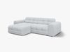 Micadoni Ecksofa Kendal 4-Sitzer Links Strukturierter Stoff Hellgrau Bild 2