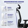 Adormii Bürostuhl Bürostuhl Ergonomisch, schreibtischstuhl mit Metallfuß, stabil (Ergonomischer Bürostuhl mit 5D verstellbare weich Lendenstütze, 90°–135° neigbar, büro stuhl mit verstellbaren Armlehnen, ergonomic office chair mit höhenverstellbarer Si... Bild 4