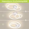 ZMH LED Deckenleuchte 23W Weiß Küchenlampe 3000K 40cm Warmweiß Modern Design 2-RingeLED fest integriert, led, modern, küche, wohnzimmer, schlafzimmer, design, flur Bild 4