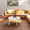 Runder Metall Beistelltisch Garten Sofatisch Kaffeetisch Weiß Ø 70 x 40H cm Bild 2