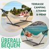 KESSER® Hängematte LAKE mit Gestell, für 2 Personen, 200kg Belastbarkeit, Beige Bild 5