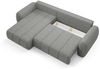 Ecksofa Schlafsofa Sofa CARIA in Stoff Quelle Grau Ottomane Links Bild 5