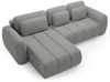 Ecksofa Schlafsofa Sofa CARIA in Stoff Quelle Grau Ottomane Links Bild 2