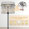 ZMH Stehlampe Schwarz Glas E27 Standleuchte Mit Fußtaster Modern Leselampe Ohne Leuchtmittel Für Wohnzimmer Schlafzimmer Büro Bild 2