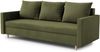 AX LIVING Hyden 3-Sitzer Sofa mit Schlaffunktion 222 cm breit in Olivgrün Bild 2
