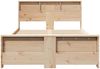 vidaXL Bettrahmen mit Kopfteil Braun 135 x 190 cm Holzwerkstoff 877242 Bild 5
