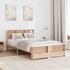 vidaXL Bettrahmen mit Kopfteil Braun 135 x 190 cm Holzwerkstoff 877242 Bild 3