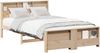 vidaXL Bettrahmen mit Kopfteil Braun 135 x 190 cm Holzwerkstoff 877242 Bild 2