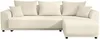 Vente-unique - NESSARO Sofa StoffSamt Beige - B 149 cm x H 80 cm x L 240 cm Bild 4