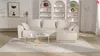 Vente-unique - NESSARO Sofa StoffSamt Beige - B 149 cm x H 80 cm x L 240 cm Bild 2