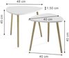 Couchtisch Twino Weiß/Sonoma 48 x 45 cm 2er Set Vicco Bild 2