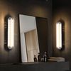 LED Design Wandleuchte, Chrom, Glas Opal, L 33 cm, OBITOR Bild 4