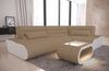 Mini Stoff Ecksofa Concept L Form - Mikrofaserstoff - cappuccino-weiß - Rechts Bild 3