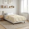 vidaXL Winterbettdecke Gepolstert Creme 135 x 220 cm Mikrofaser 42026150 Bild 4