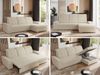 L-förmige Ecksofa mit gesteppter Sitzfläche und Rückenlehne, verstellbare Rückenkissen, Schlaffunktion und Bettkasten - MADRITO - Beige Boucle - rechte Seite Bild 2