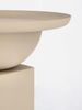 Beistelltisch Akla aus Metall, rundes Design, modern, beige, pulverbeschichtet, für Indoor Bild 2