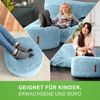 Green Bean® Indoor Sitzhocker Pouf 45x25cm EPS-Perlen Füllung & Cordstoff Kuschelig Weich Waschbar - Hellblau Bild 2