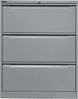 Bisley Hängeregistraturschrank, doppelbahnig, DIN A4, 3 HR-Schubladen, Farbe silber Bild 3