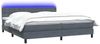 vidaXL Boxspringbett mit Matratze & LED Dunkelgrau 180x210 cm Samt 3317278 Bild 3