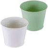 matches21 HOME & HOBBY Blumentopf Blumentopf aus Metall in weiß 24 x 21cm (1 St) Bild 2