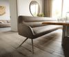 Esszimmerbank Taya-Flex 300 cm Mikrofaser Taupe Vintage Kreuzgestell kantig Effektfinish Titan Taschenfederkern Bild 5
