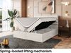 MEBLINI Boxspringbett KARIM 160x200 cm mit Bettkasten - H3/Beige Samt Polsterbett - Doppelbett mit Topper & Taschenfederkern-Matratze Bild 4