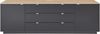 Lowboard >Core< in schwarz supermatt Dekor, MDF, Spannplatte - 240x77x44 (BxHxT) Bild 2